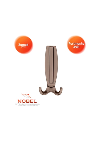 Best Lüks Portmanto Askı, Metal, Vestiyer Askı, 230 Gr, Dolap Askılık, Duvar Askılığı, Bronz Vidalı