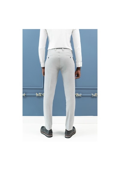 Ecer Regular Fit Beli İplikli Yan Cepli Astarsız Kışlık Kumaş Pantolon gri