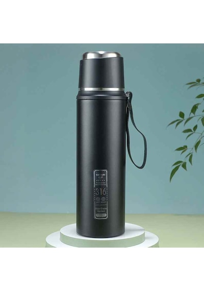 Kapris Çift Katlı Paslanmaz Çelik Termos Siyah 1 Litre Kap-294 Siyah