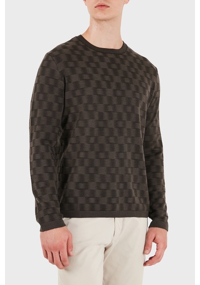 Emporio Armani Desenli % 100 Yün Bisiklet Yaka Kazak Erkek Kazak Em006276 Af29848 F6030 Kahve Emporio Armani Desenli % 100 Yün Bisiklet Yaka Kazak Erkek Kazak Em006276 Af29848 F6030 Kahve