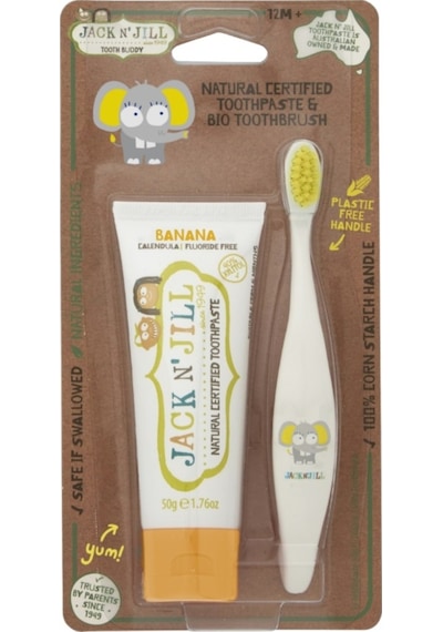 Jack N Jill Bebek/çocuk Diş Bakım Seti Orj. Bundle Muz Aromalı Diş Macunu + Fil Diş Fırçası