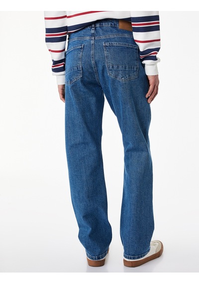 Koton Standart Bel Normal Bel Düz Paça Denim Pantolon - Mark Straight Jeans Orta İndigo 6sam40300nd Koton Standart Bel Normal Bel Düz Paça Denim Pantolon - Mark Straight Jeans Orta İndigo 6sam40300nd