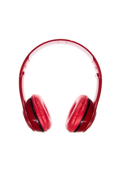 Kırmızı Kulak Üstü Portatif Katlanır Stereo Kulaklık Standart