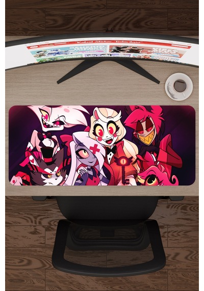 Hazbin Hotel Kaymaz Dikişli Kauçuk Oyuncu Mousepad V2 - 70x30 Xl Gaming Mouse Pad Fare Altlığı