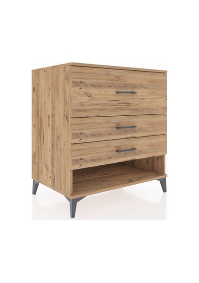 Kronos Şifonyer 3 Çekmeceli 88x59x96 Çam-çam Çam