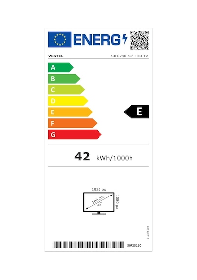 Vestel 43F8740 43'' 108 Ekran Full HD TV