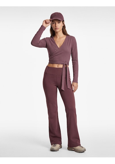 Koton Yüksek Bel İspanyol Paça Slim Fit Tayt Kahverengi 6wak40154nk Kahverengi