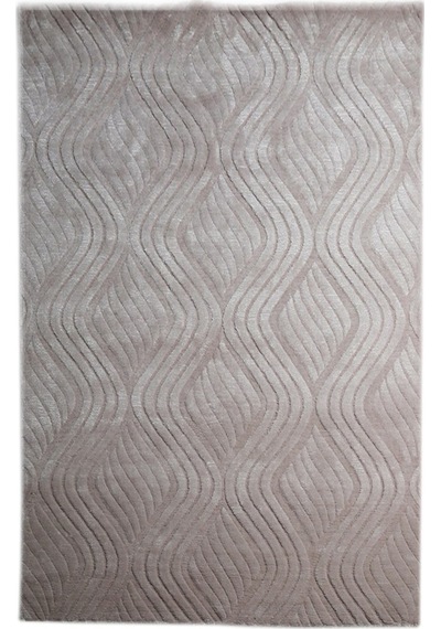 Çam Halı Emboss Jr10 Krem Modern Desen Yeni Zellanda Yünü Ve Visk 130X190 Krem