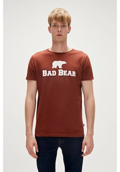 Bad Bear Bad Bear Erkek Kahverengi Bisiklet Yaka Tişört Kahverengi