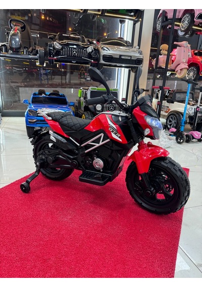 3-10 Yaş 12 Volt Akülü Motor Akülü Motosiklet Kırmızı
