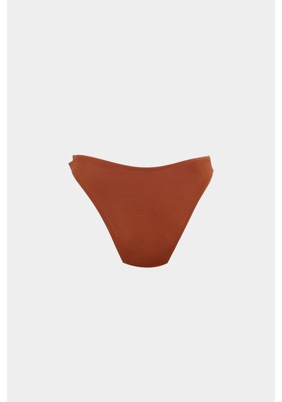 Açelyaokcu Premium Burgu Kenarlı Detaylı Frıgg Fit Kadın Bikini Altı Kiremit