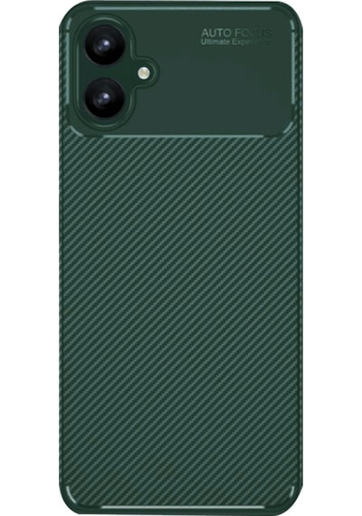 Samsung Galaxy Uyumlu A06 Kılıf Focus Carbon Silikon Kapak Koyu Yeşil