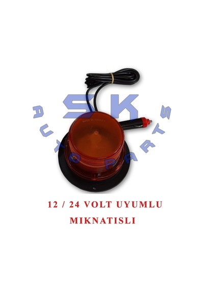 Skauto Sarı Renk Mıknatıslı Çakmak Fişli Led Çakar Tepe Lamba