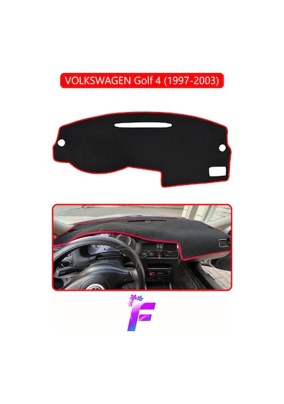 Volkswagen Golf 4 1997-2003 Uyumlu Torpido Örtüsü Yansıma Önleyici Koruma Hızlı Montaj K81