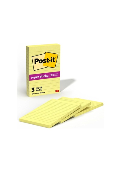 Super Sticky Notes, 5 X 20,3 Cm 3 Pads