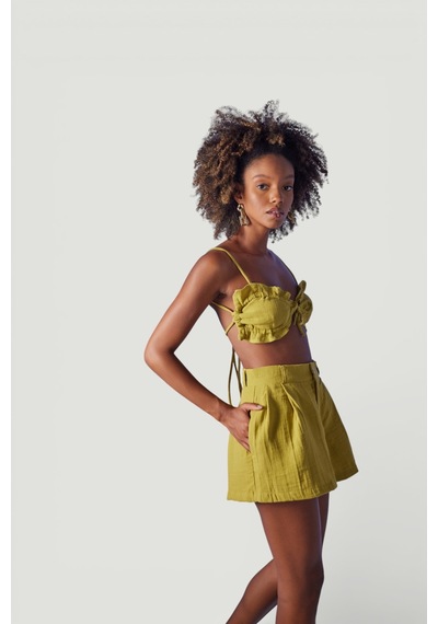 Holly Lolly Crop Model Bağlamalı Playa Büstiyer Yeşil YEŞİL