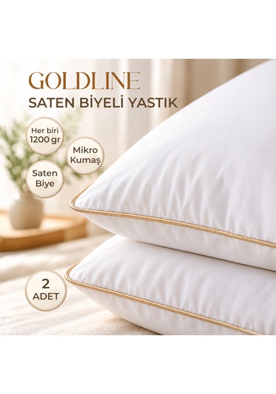 2'li Gold Line Nano Jel Yastık - 1200 Gram Beyaz-  Gold