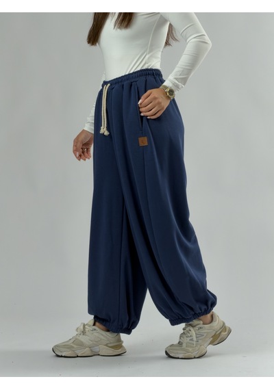 Cocopelli Lacivert Oversize Kadın Baggy Pantolon Coc3429