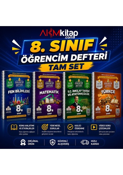 Murat Eğitim Yayınları 8.sınıf Öğrencim Defteri Seti 4 Kitap