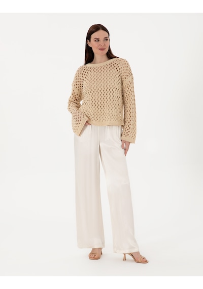Pierre Cardin Kadın Ekru Pantolon Kanvas-chino 50301267-vr019 Ekru