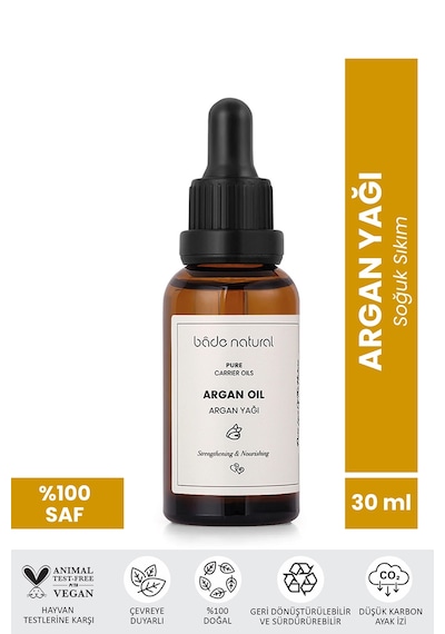 Bade Natural Soğuk Sıkım Argan Yağı 30 ML