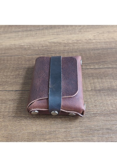 Sumerian Leather Craft Deri Cüzdan Kadın Tarçın