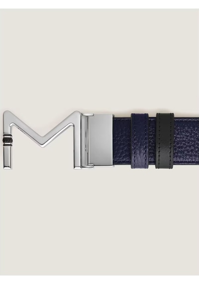 Montblanc Meisterstück Tokalı Mavi - Siyah 35 Mm Çift Taraflı Der