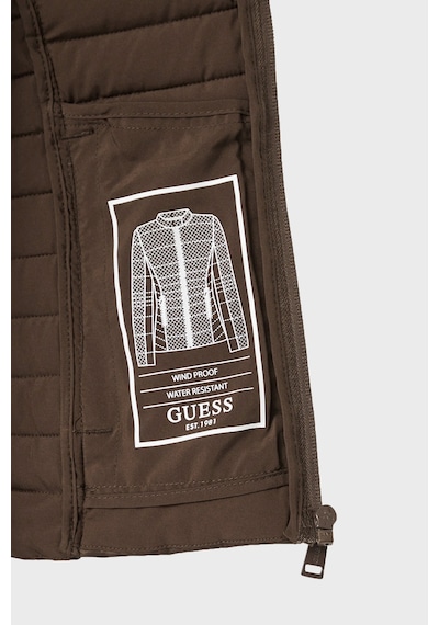 Guess New Vona Regular Fit Dik Yaka Şişme Mont W6yl16w2891 Kadın Mont W6yl16 W2891 G1cu Kahve