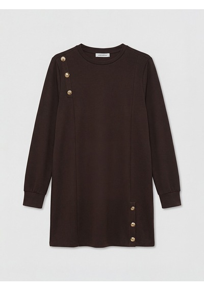 Lcw Everyday Kahverengi Soft Touch Kadın Sweatshirt Tunik