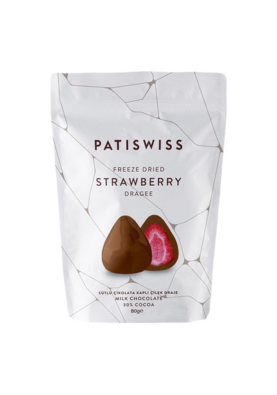 Patiswiss Sütlü Çikolatalı Çilek Draje 80 G - 8 Adet Tarı