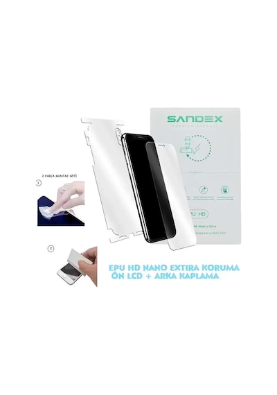 Huawei Pura 90s Pro Max  Nano Ekran Koruyucu + Full Arka Kaplama Set Esnek Ultra İnce - Sandex - Epu Hd