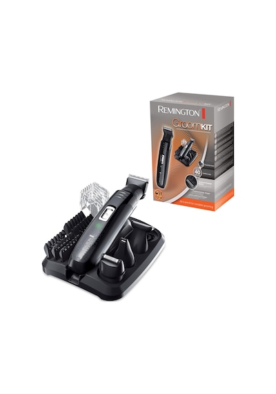 Remington Groomkit Pg6130, Yüz Ve Vücut Kılı Için Şekillendirme Seti, 4 Çıkarılabilir Başlık, Siyah / Gri