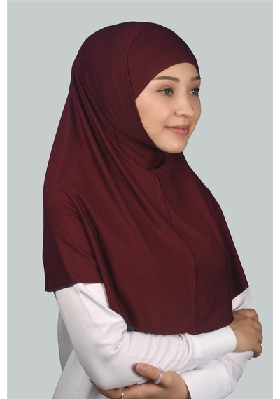 Altobeh İkili Set Pratik Eşarp Hazır Türban Ve Hijab Tesettür Bonesi Bordo