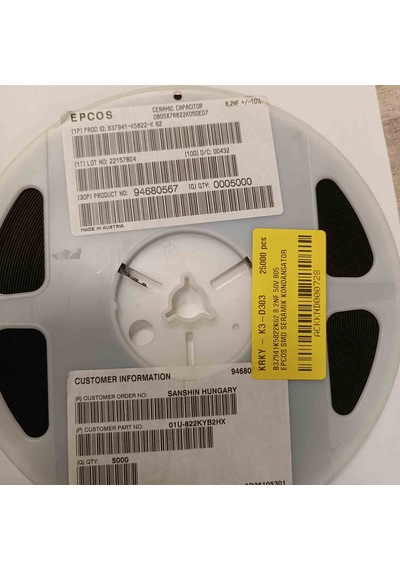 B37941k5822k62 8.2nf 50v 805 Smd Seramik Kondansatör 200 Adet