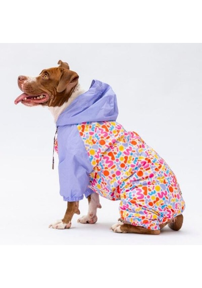Pawstar Marsala Polarlı Su Geçirmez Orta-büyük Irk Köpek Yağmurluk Tulum