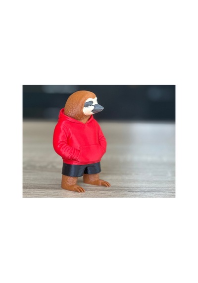 Kapüşonlı Tembel Hayvan Figürü 10cm