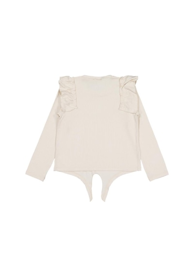 Civil Girls Omuz Fırfırlı 6-9 Yaş Sweatshirt Fil Dişi