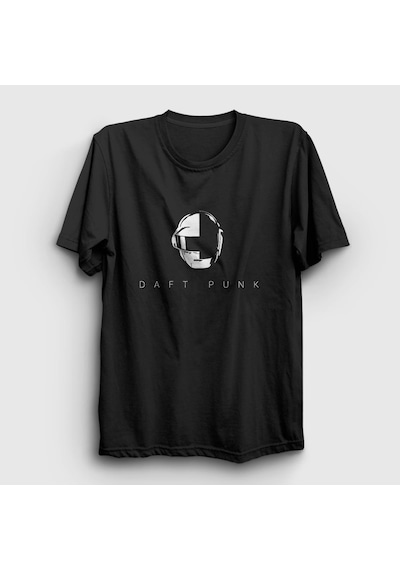Presmono Unisex Helmet Daft Punk T-shirt Siyah