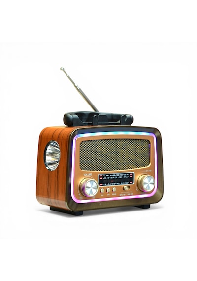 Rt-730a Nostalji Mini Fenerli Radyo,bluetooth Özellikli Ledli Nostaljik Radyo