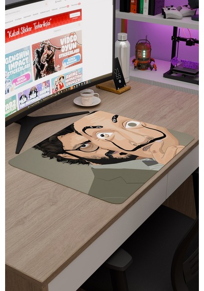 La Casa De Papel-profesör V2 48x40 Xl Gaming Kauçuk Kaymaz Taban Mouse Pad Fare Altlığı