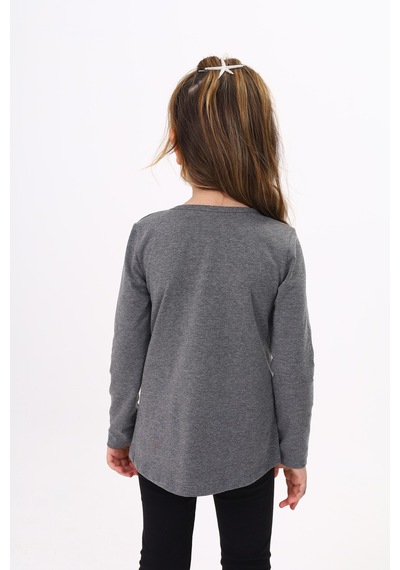 Toontoy Kids Toontoy Kız Çocuk Nutella Baskılı T-shirt Antrasit