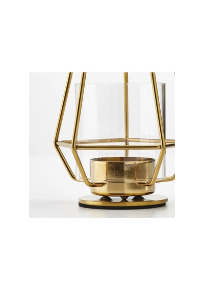 Dekoratif Tealight Mumluk Yükseklik 10 Cm İkea Metal Mumluk Altın Renk Mum Kabı Sarı - 695155768 Sarı