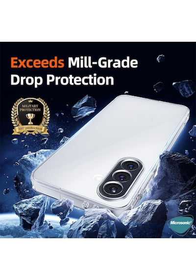 Microsonic Samsung Galaxy Uyumlu S25 Fe Kılıf Transparent Soft Şeffaf -