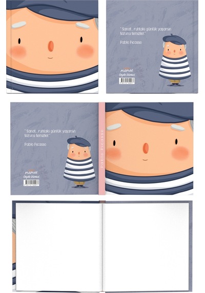Melimelek Ressamlar Set Çizgisiz Defter 15x15 Çok Renkli