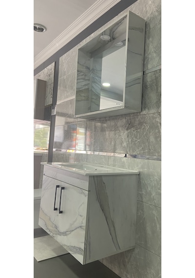 Decorus Banyo Dolabı 75 CM Calacatta Çok Renkli