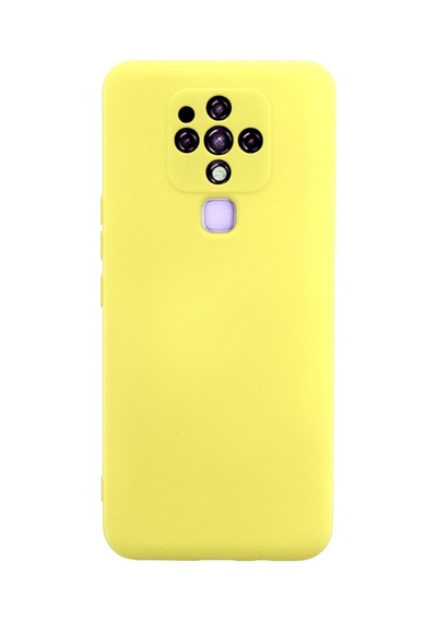 Camon 16 Kılıf Nano İçi Kadife Silikon - Sarı Bz8683140313043