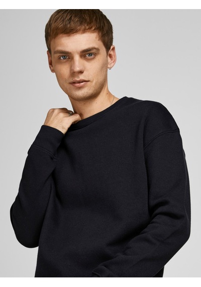 Jack & Jones Jack&Jones Bisiklet Yaka Siyah Erkek Sweatshirt 12208182 Siyah