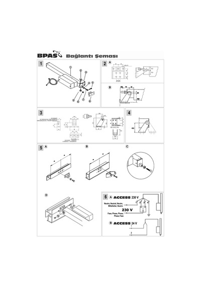 Twin Access 17 24 V. Açkı Mekanizması 35 Cm Açılır