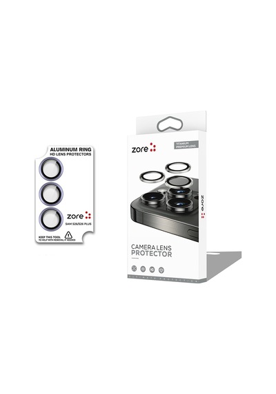 Galaxy S26 Uyumlu Parmak İzi Bırakmayan Kamera Lens Koruyucu Cl-12 - Mor - T41602