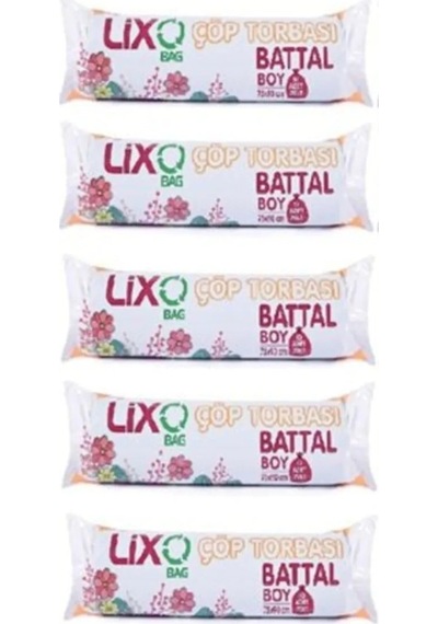 Lixo Battal Boy Çöp Torbası 75*90 Cm 10 lu Rulo x 5 Paket 50 Ad